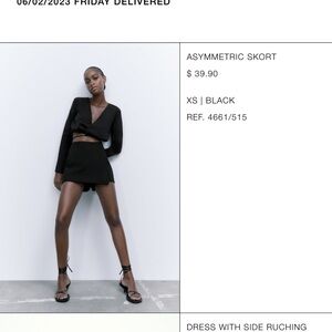 Zara asymmetric skort